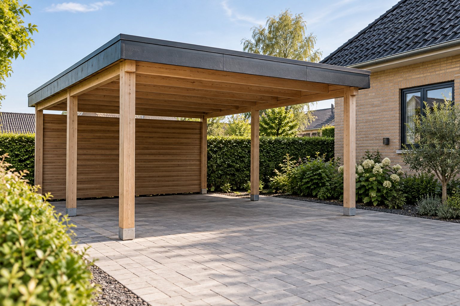 Carport – AI-genereret illustration