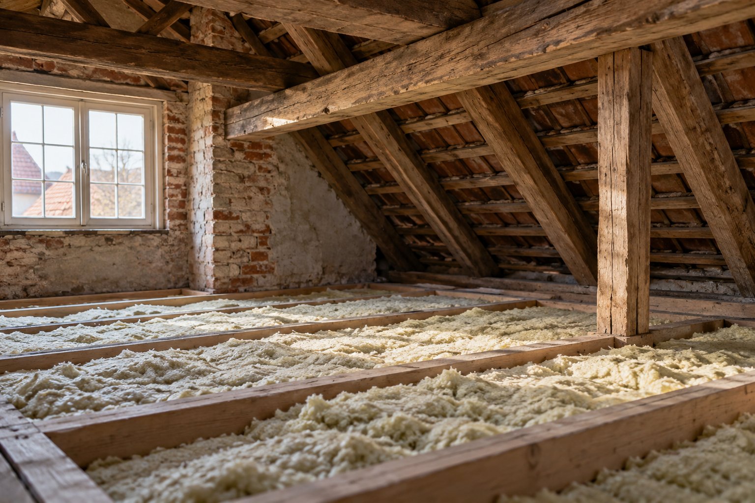 Efterisolering af loft ved renovering af ældre hus