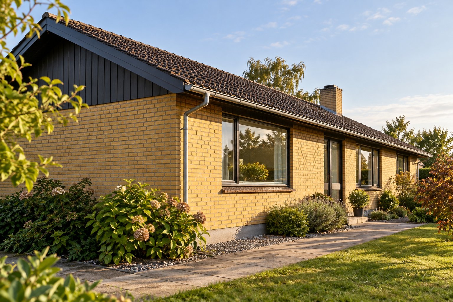 Facaderenovering i et hus fra 1970erne