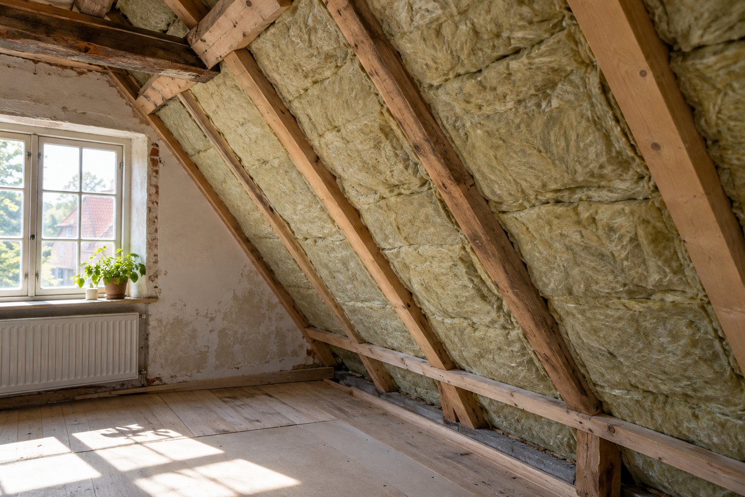 Isolering af skråvægge ved renovering af ældre hus