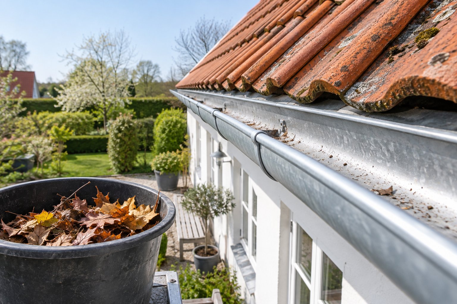 Rensning af tagrender før salg af bolig
