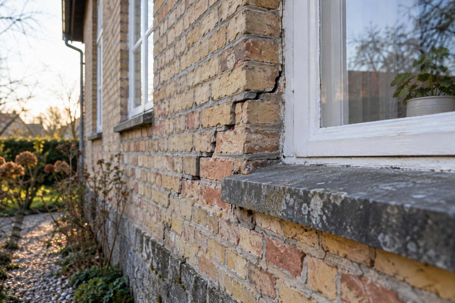 Reparation af sætningsrevner ved renovering af ældre hus